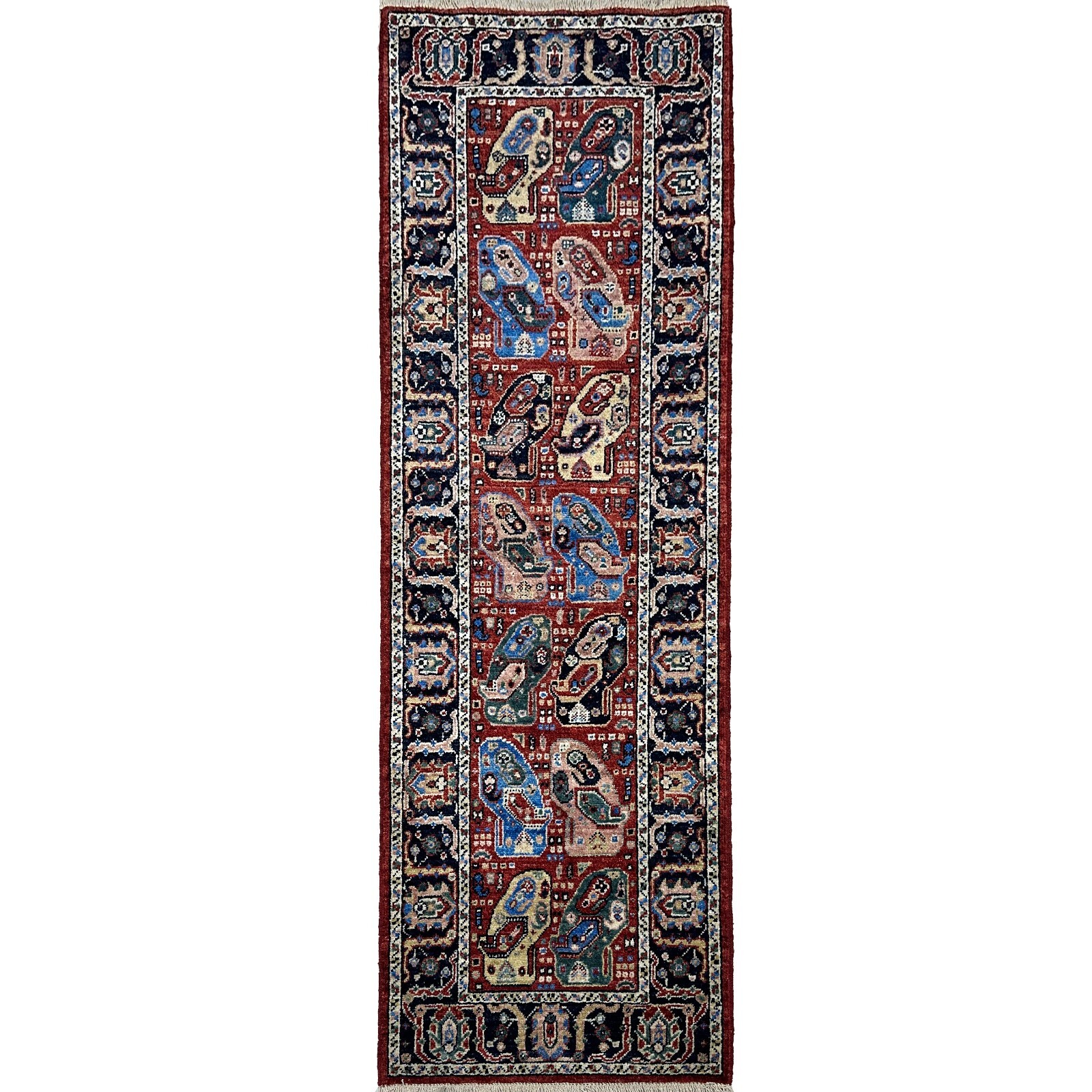 Handmade (2'1" x 5'8") Boho Oriental Afghan Tribal Wool Runner Rug gallery