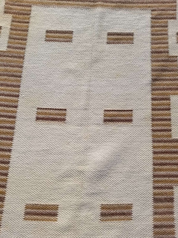 Vintage Traditional Handmade Swedish Wool Multicolor Kilim 203x132cm gallery