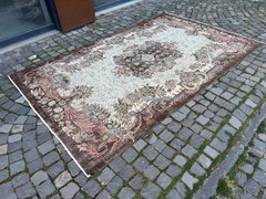VINTAGE LARGE RUG, HANDMADE WOOL RUG, BOHEMIAN RUG, CARPET | 5,7 x 9,4 ft
