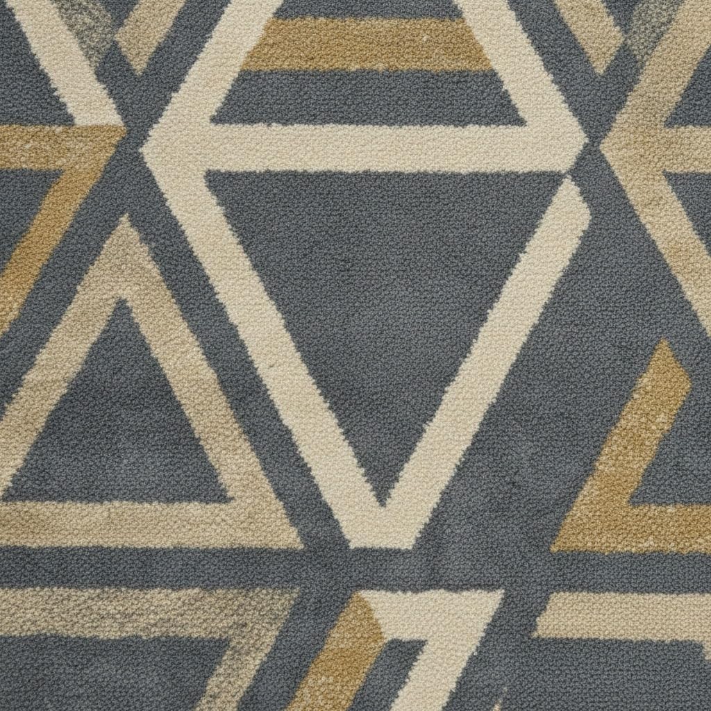 Hand-Tufted Wool Area Rug Geometric Pattern Modern Indoor Carpet for Home Décor gallery
