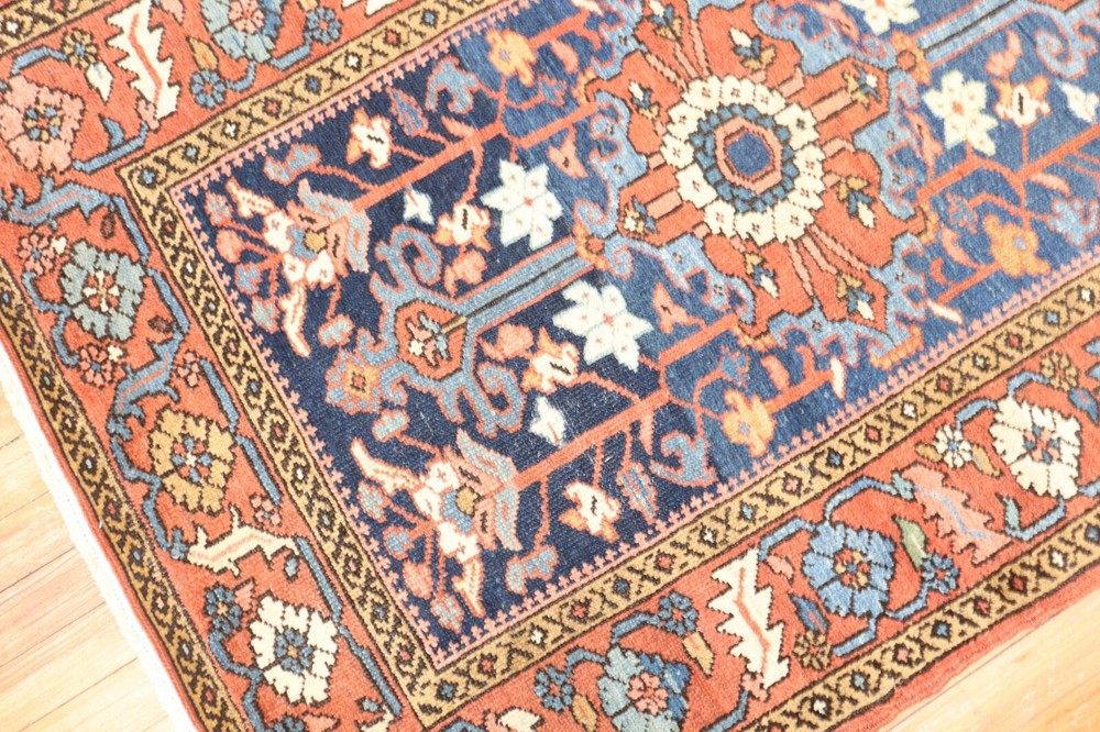 Antique Navy Karajeh Rug 3'4''x4'6''