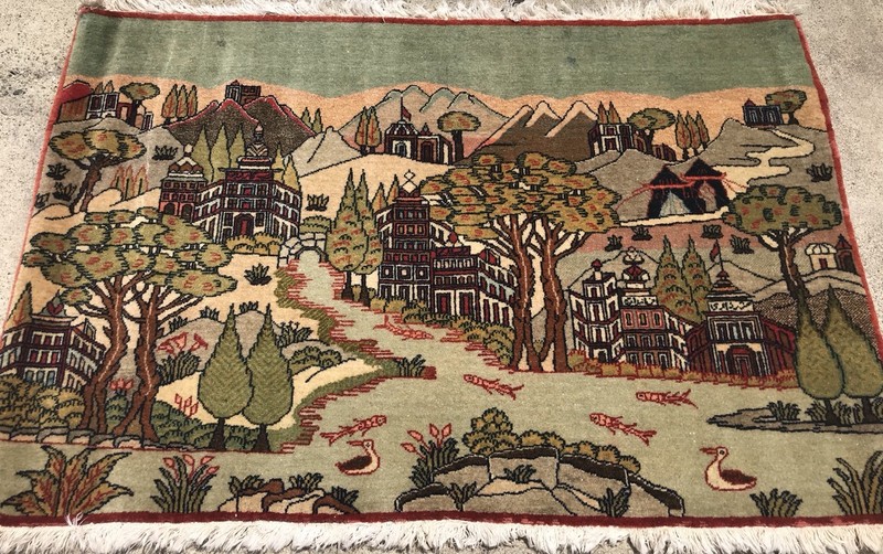 AN AWESOME SCENERY KHASHAN WALL HANGING RUG gallery