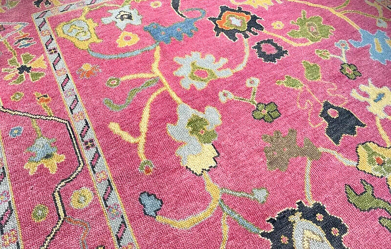 Vintage Pink Oushak Rugs Antique Handmade Turkish Home Decor Rugs For Livingroom gallery