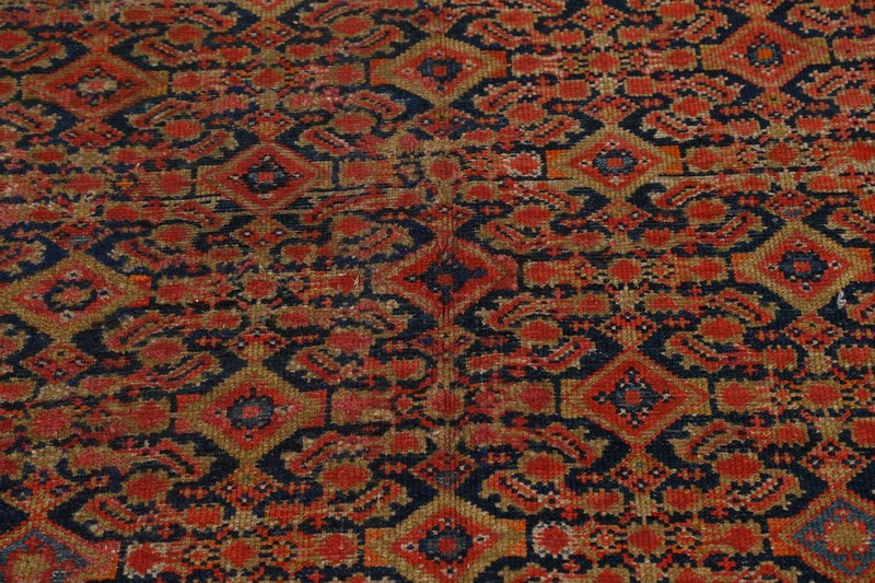 Antique Pre-1900 Geometric Malayer Runner Rug Vegetable Dye Hand-Knotted 6x16 ft gallery