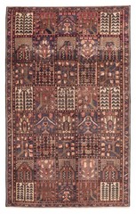 Vintage Hand-Knotted Area Rug 5’2″ x 8’4″ Traditional Oriental Wool Carpet