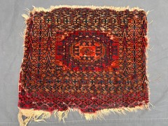 Red Distressed Low Pile Turkish Rug 2×2 ft Hand Knotted Antique Tribal Decor