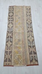 Vintage Patchwork Handmade Rug Beige Decor Rug Runner Area Rug Retro Rug