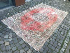 Bohemian Large Rug, Turkish Vintage Rug, Handmade Wool Rug, 5,6 x 8,8 ft