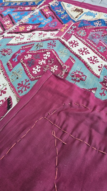 Antique Rug from 1800s, kilim rug, wool rug, handmade rug, unique rug,purple rug gallery