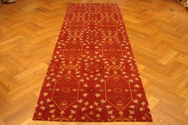 4x12' Vivid & Velvety Red Yak Wool High End Red Tibetan Wool & Silk Rug gallery
