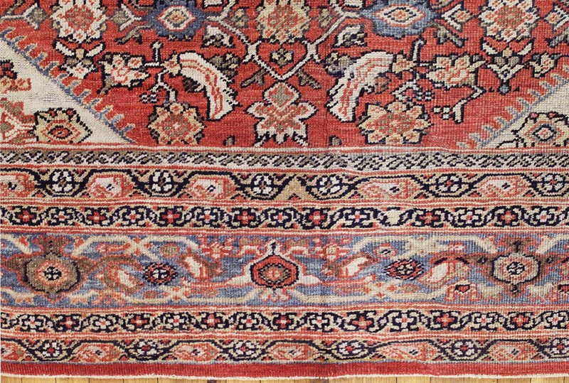 Antique Hand-Knotted Traditional Floro-Geometric Oriental Carpet gallery