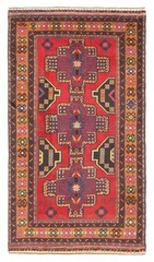 Traditional Vintage Hand-Knotted Area Rug 3’7″ x 6’7″ Oriental Wool Carpet