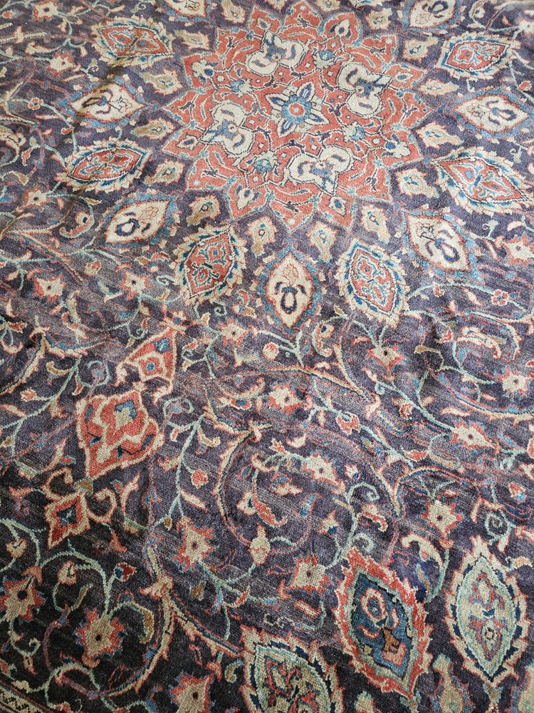 9.8 x 12.10 VINTAGE FINE USHAK RUG CAUCASIAN ANTIQUE SERAPI HERIZ KAZAK
