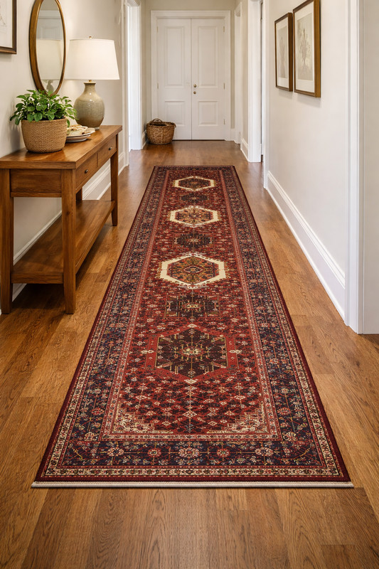 5X13 ft Handmade Oriental Runner Rug Geometric Design Farmhouse Hallway Carpet gallery