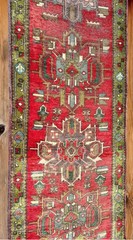 2’11 x 10’9 S Antique Rug. Caucasian Heris Handmade Wool Runner Oriental 3 x 11