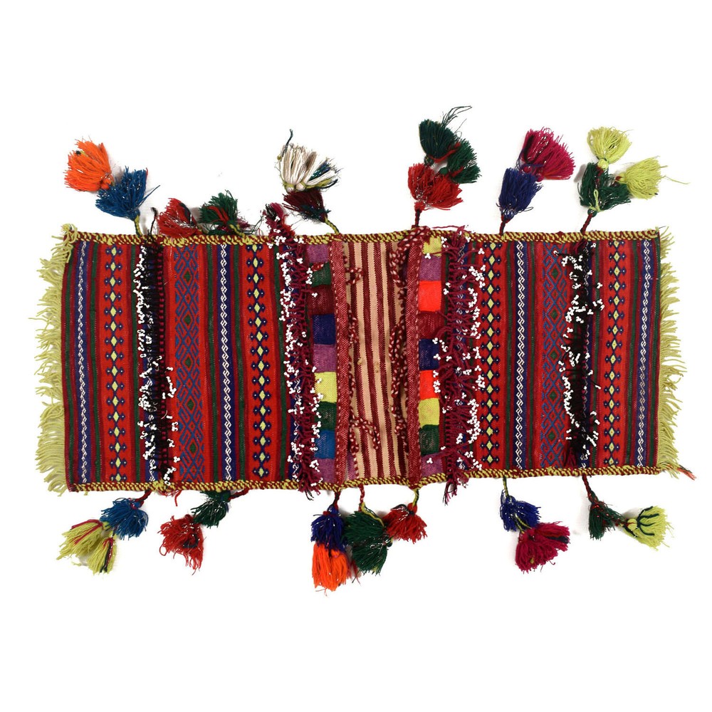 Handmade Saddle Bag Afghan Design Tribal Wool Home Decor Rug 1' x 2'6 ft -Y11969