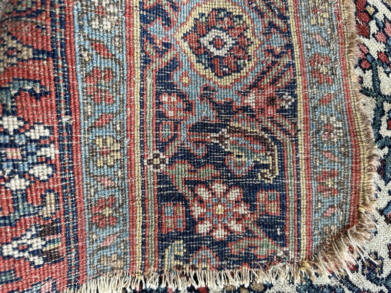 Antique Fine Tabreezh Fragment Feraghan Design 60”x 56” gallery
