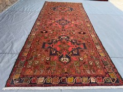 115 x 277 cm Stunning Vintage Super Fine Quality Raro Sirjandi Full Sumak Kilim