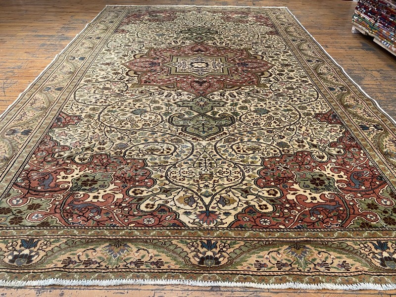 Vintage 1960-1970's Turkish Bunyan Rug 6’5”x10’ Handmade Area Rug gallery