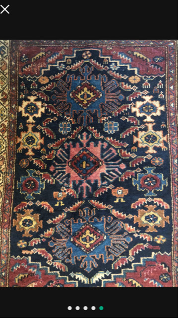 VINTAGE TRIBAL GEOMETRIC KARAJEH RUG gallery