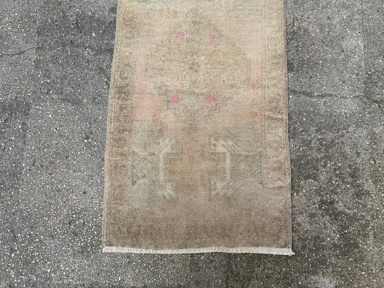 1'7'' x 3'2'' Vintage Natural Rug Village Rug Handmade Carpet.SKU:V24 gallery