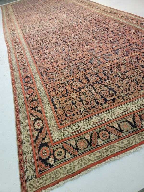 Antique Oriental Hand-Knotted Wool Gallery Size Collectible Malayer 8'5" x 22'10 gallery