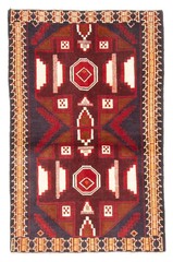 Vintage Hand-Knotted Area Rug 2’10” x 4’6″ Traditional Oriental Wool Carpet
