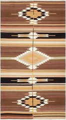Vintage Hand Woven Area Rug 4’10” x 9’4″ Traditional Wool Oriental Carpet