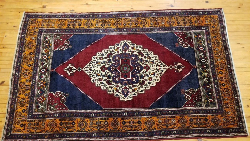 Antique 1900-1930s Turkish Tribal Rug 5'1"× 8'5"