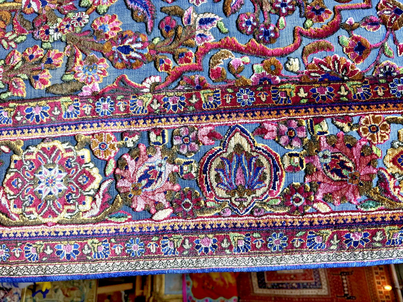Auth: Ci 1900 Silk Tafazoli Kashaan. Souf Masterpiece 3D 4x7 Museum Piece gallery