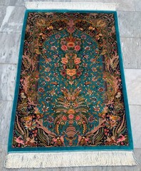 100% Silk Rug Tree of Life Silk Rug Handmade Fringes & Borders Cozy Decor 3×4 ft