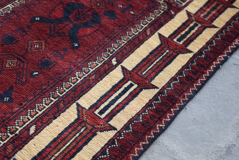 1'9 x 3'6 ft Hand knotted afghan tribal turkmen jai namaz rug, small persian rug gallery