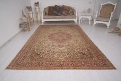 7×10 Area Rug Large Turkish Carpet Oushak Oversize Vintage Rug Antique Rug 907