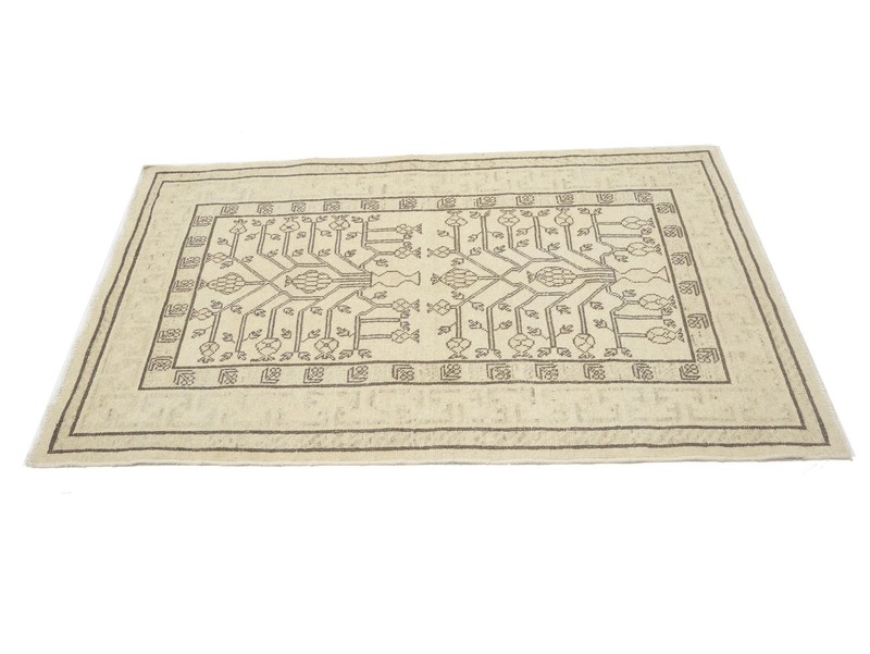One-of-a-Kind Handmade Vintage Oriental Rug Classic Small Kitchen Carpet 3X5 ft gallery