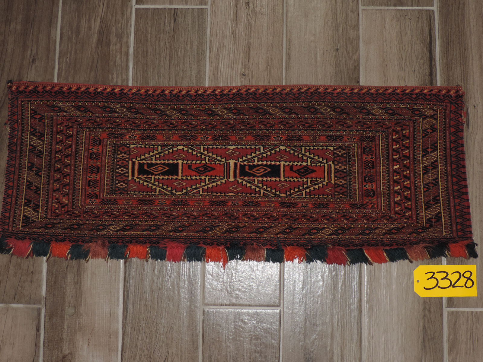 14" x 36" Antique Tekke Turkoman Wool Yamud Chuval gallery