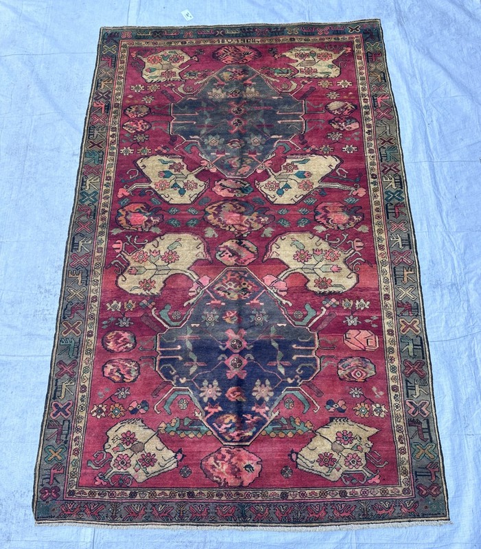 COLLECTORS' ITEM Antique Stunning Natural Vegetable Dye Russian Kazak Carpet gallery