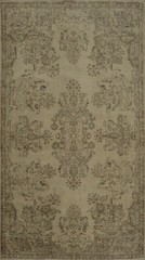 Vintage Anatolian Area Rug 6×9 Ft Hand-Knotted Turkish Oriental Wool Carpet