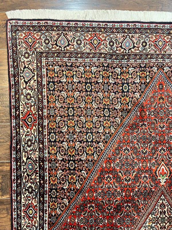 Oriental Rug 5x10 Wool Handmade Vintage Bidjar Carpet Mahi Herati Pattern gallery