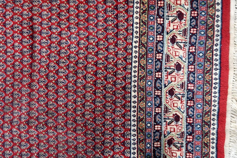 Handmade vintage Indian Seraband rug 6.6' x 8.2' (204cm x 252cm) 1970s - 1C1062 gallery