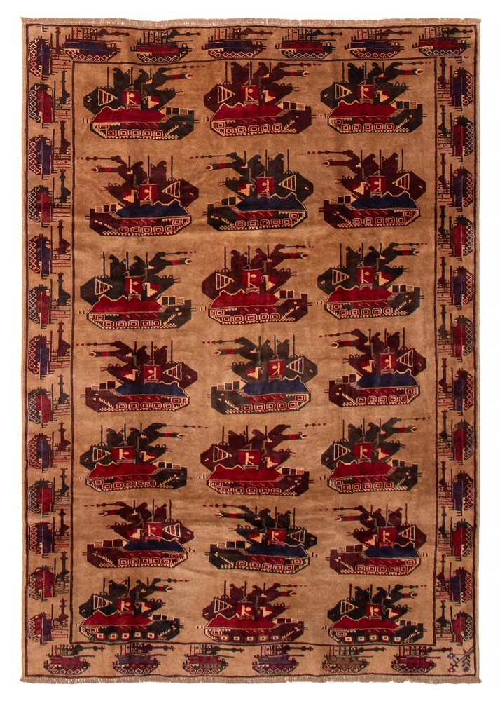 Vintage Traditional Hand-Knotted Area Rug 6'3" x 8'10" Oriental Wool Carpet