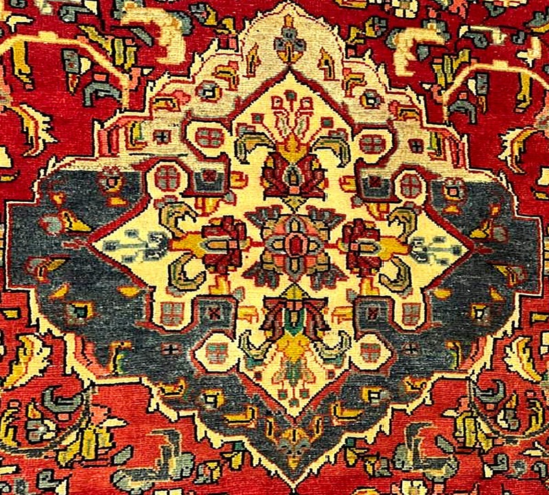 4.7 x 7 Hand Knotted Fine Quality Antique Esfahaan Rug . Natural Dyes Fine Wool gallery