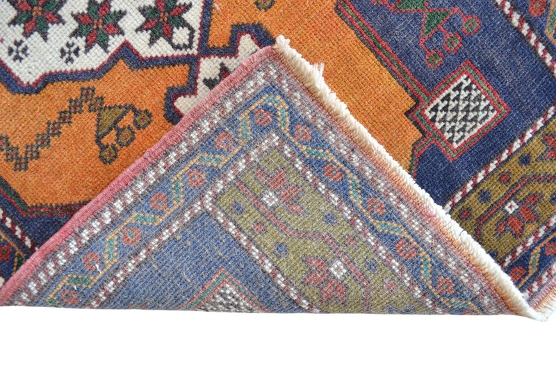 Turkish Rug Vintage Small Rug Handmade Rug Entryway decor Door Mat 2x4 ft approx gallery