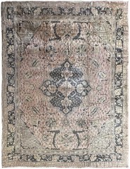 13×16 Authentic Antique Turkish Oushak Rug Gray 389cm x 472cm C.1890
