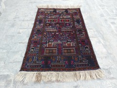 5×3 ft Handmade Afghan Shindand Baloch War Rug Best Unique War Rug Hirat war rug