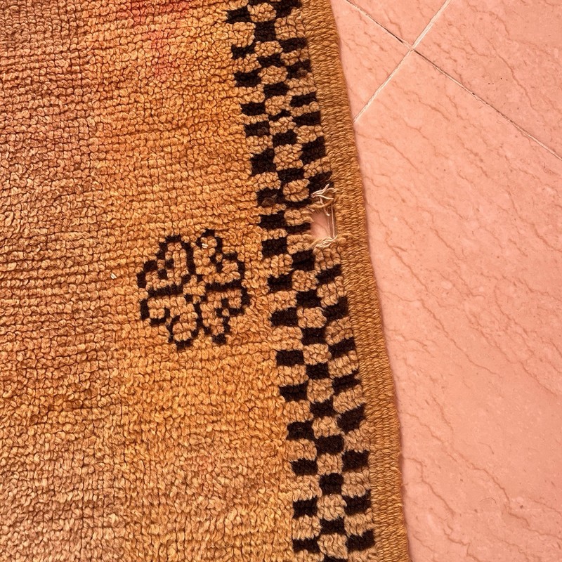 Vintage Rug 100% Natural Wool Handmade Rug From Morocco Minimalistic Berber Rug gallery