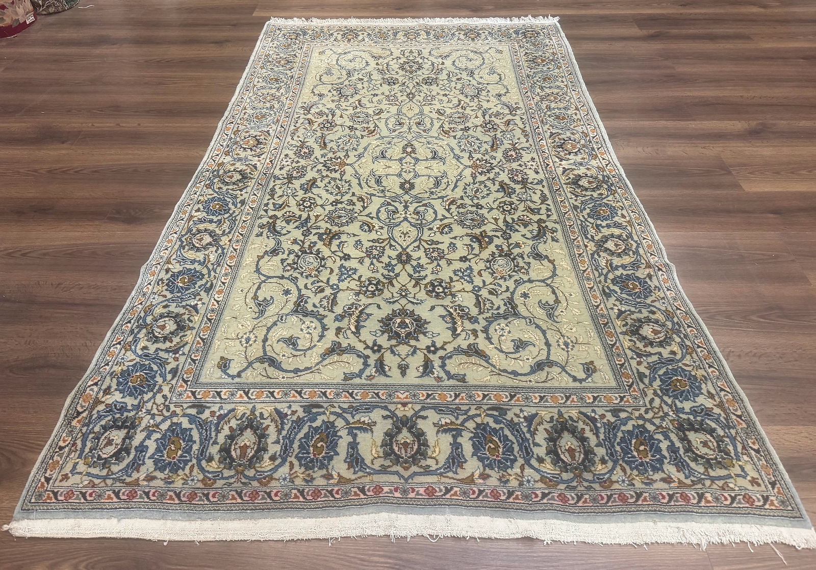 Per'sian Rug Uninque Colors 225 KPSI Light Green Light Blue Medium Size gallery