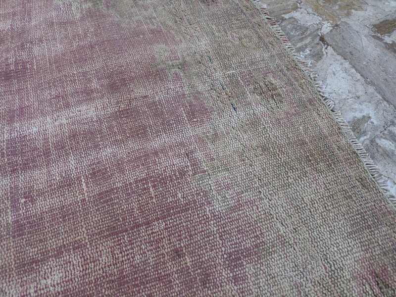 8x11 Handmade Large Vintage Pink Rug 7’7” x 11’3” Wool Living Room Decor Carpet gallery