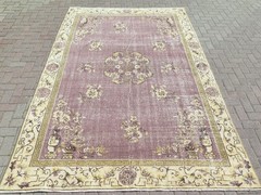 Vintage Turkish Carpet, Antique Area Rugs, Floor Carpet Handmade Rug 81″x122″