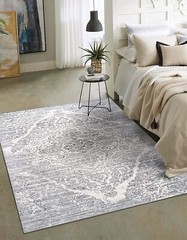 Oriental Area Rug Silver Modern Living Room Carpet High Quality Rug Large Carpet