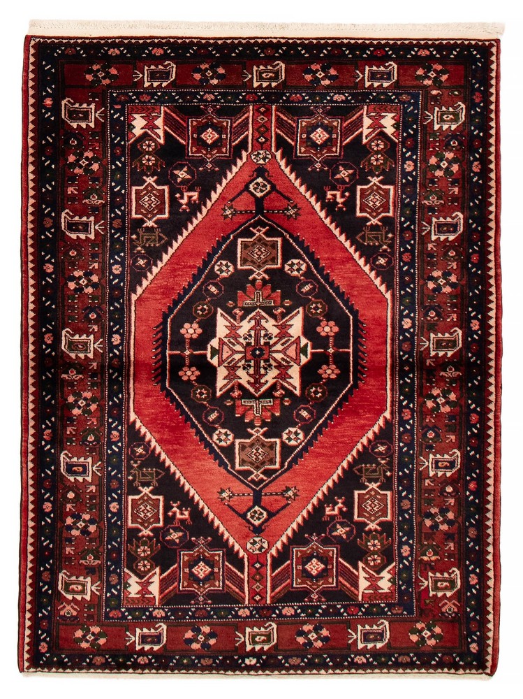 Traditional Vintage Hand-Knotted Area Rug 4'11" x 6'7" Oriental Wool Carpet